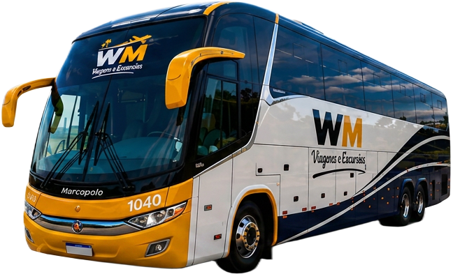 Ônibus Marcopolo double-deck semi-leito da WM Viagens e Excursões